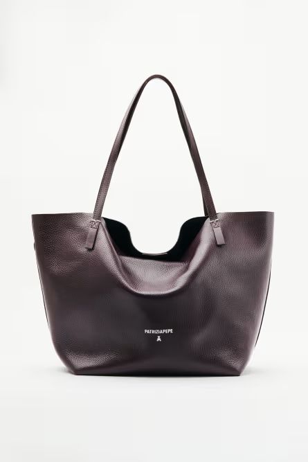 Borsa shopping Never Complete in pelle martellata Patrizia Pepe - immagine 5