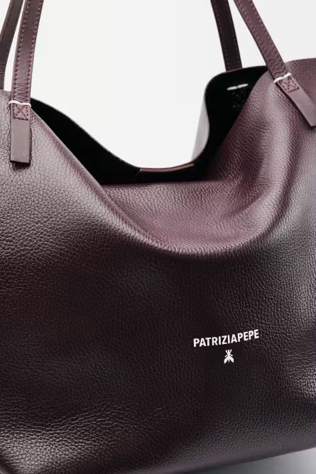 Borsa shopping Never Complete in pelle martellata Patrizia Pepe - immagine 7
