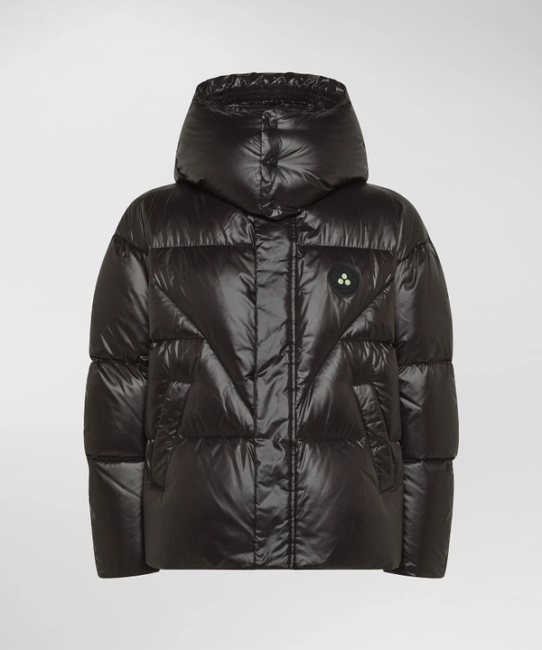 Puffer jacket lucido con cappuccio Peuterey
