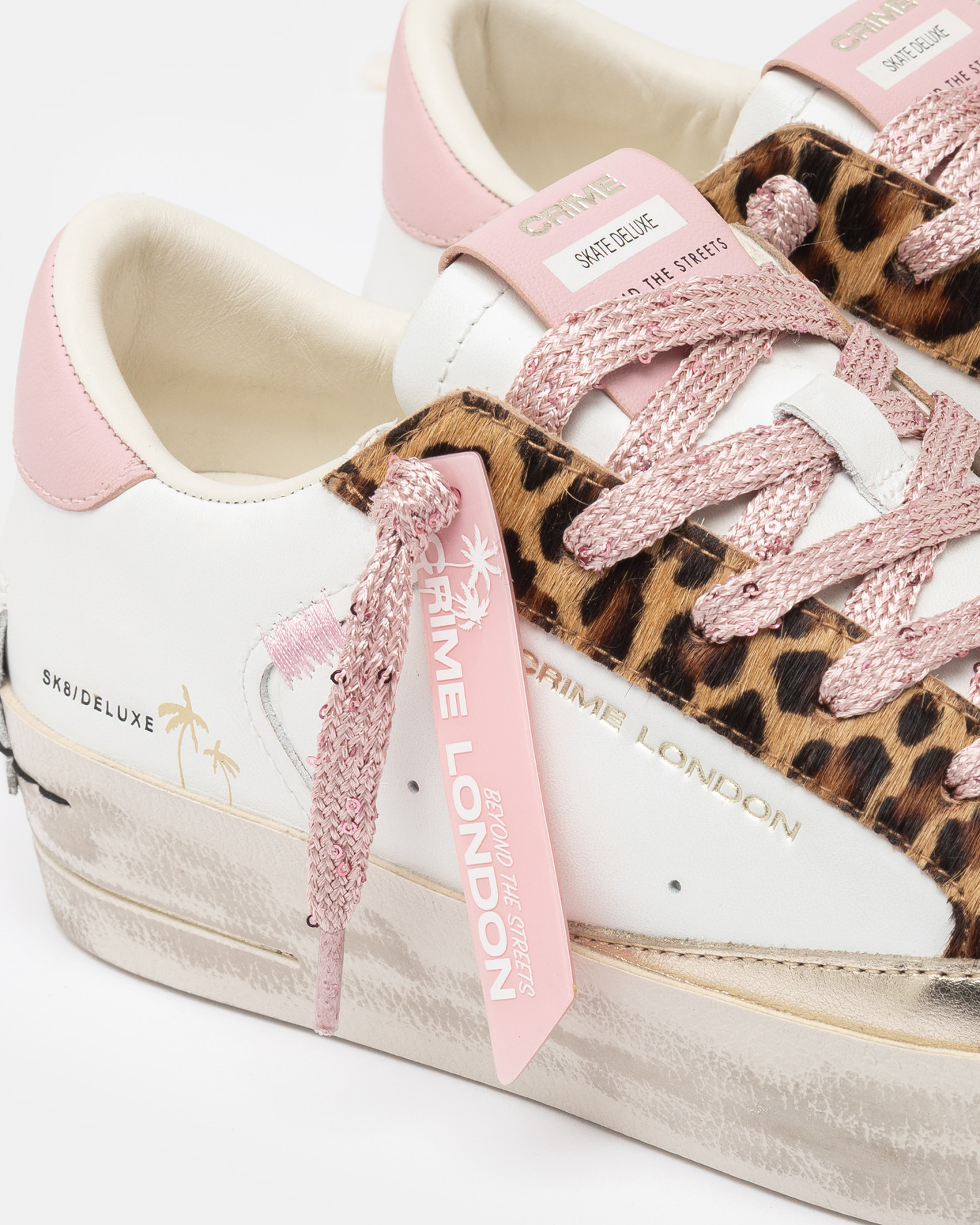 SK8 DELUXE WEDGE PINK LEOPARD CRIME LONDON - immagine 5